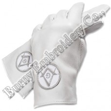 Masonic Regalia Hands Embroidery Leather Gloves